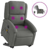 Stella Homewares Electric Stand up Massage Recliner Chair Dark Grey Fabric
