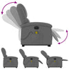 Stella Homewares Electric Stand up Massage Recliner Chair Dark Grey Fabric