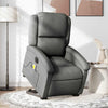 Stella Homewares Electric Stand up Massage Recliner Chair Dark Grey Fabric