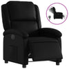 Stella Homewares Electric Recliner Chair Black Faux Leather