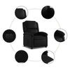 Stella Homewares Electric Recliner Chair Black Faux Leather