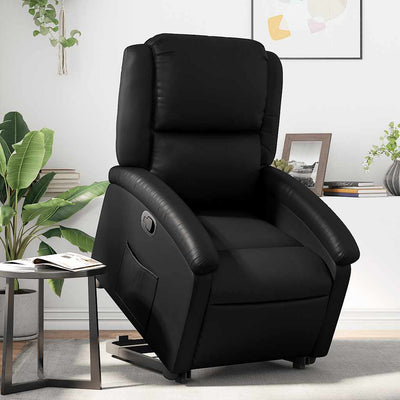 Stella Homewares Stand up Recliner Chair Black Faux Leather