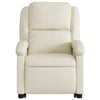 Stella Homewares Stand up Massage Recliner Chair Cream Faux Leather