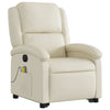 Stella Homewares Electric Stand up Massage Recliner Chair Cream Faux Leather