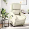 Stella Homewares Electric Stand up Massage Recliner Chair Cream Faux Leather