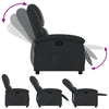 Stella Homewares Recliner Chair Black Real Leather