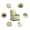 Stella Homewares Recliner Chair Cream Real Leather