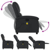 Stella Homewares Massage Recliner Chair Black Real Leather