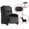 Stella Homewares Electric Recliner Chair Black Real Leather