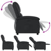 Stella Homewares Electric Recliner Chair Black Real Leather
