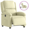Stella Homewares Electric Recliner Chair Cream Real Leather