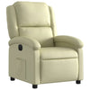 Stella Homewares Electric Recliner Chair Cream Real Leather