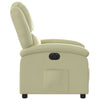 Stella Homewares Electric Recliner Chair Cream Real Leather