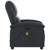 Stella Homewares Electric Massage Recliner Chair Black Real Leather