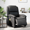 Stella Homewares Electric Massage Recliner Chair Black Real Leather