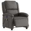 Stella Homewares Electric Massage Recliner Chair Grey Real Leather