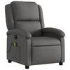 Stella Homewares Electric Massage Recliner Chair Grey Real Leather