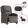 Stella Homewares Electric Massage Recliner Chair Grey Real Leather