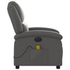 Stella Homewares Electric Massage Recliner Chair Grey Real Leather