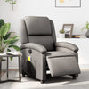 Stella Homewares Electric Massage Recliner Chair Grey Real Leather