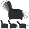 Stella Homewares Stand up Recliner Chair Black Real Leather