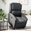 Stella Homewares Stand up Recliner Chair Black Real Leather