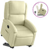 Stella Homewares Stand up Recliner Chair Cream Real Leather