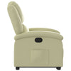 Stella Homewares Stand up Recliner Chair Cream Real Leather