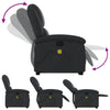 Stella Homewares Stand up Massage Recliner Chair Black Real Leather
