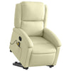 Stella Homewares Stand up Massage Recliner Chair Cream Real Leather
