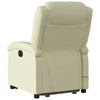 Stella Homewares Stand up Massage Recliner Chair Cream Real Leather