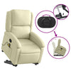 Stella Homewares Stand up Massage Recliner Chair Cream Real Leather