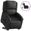 Stella Homewares Electric Stand up Recliner Chair Black Real Leather