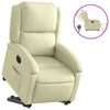 Stella Homewares Electric Stand up Recliner Chair Cream Real Leather