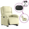 Stella Homewares Electric Stand up Recliner Chair Cream Real Leather