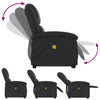 Stella Homewares Electric Stand up Massage Recliner Chair Black Real Leather