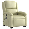Stella Homewares Electric Stand up Massage Recliner Chair Cream Real Leather