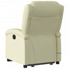 Stella Homewares Electric Stand up Massage Recliner Chair Cream Real Leather