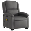 Stella Homewares Electric Stand up Massage Recliner Chair Grey Real Leather