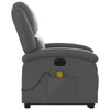 Stella Homewares Electric Stand up Massage Recliner Chair Grey Real Leather