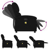 Stella Homewares Massage Recliner Chair Black Velvet