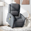 Stella Homewares Electric Stand up Massage Recliner Chair Dark Grey Velvet