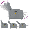 Stella Homewares Massage Recliner Chair Light Grey Fabric