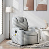 Stella Homewares Massage Recliner Chair Light Grey Fabric