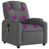 Stella Homewares Massage Recliner Chair Dark Grey Fabric