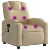 Stella Homewares Massage Recliner Chair Cream Fabric
