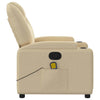 Stella Homewares Massage Recliner Chair Cream Fabric