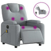 Stella Homewares Electric Massage Recliner Chair Light Grey Fabric