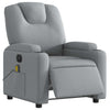 Stella Homewares Electric Massage Recliner Chair Light Grey Fabric