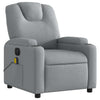 Stella Homewares Electric Massage Recliner Chair Light Grey Fabric